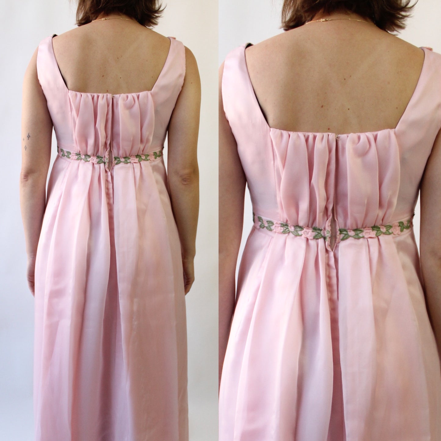 60s Ballet Pink Empire Prom Dress