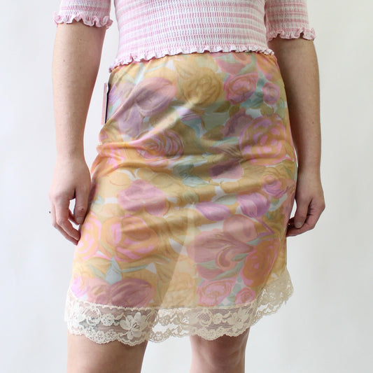 60s Pastel Print Half Slip