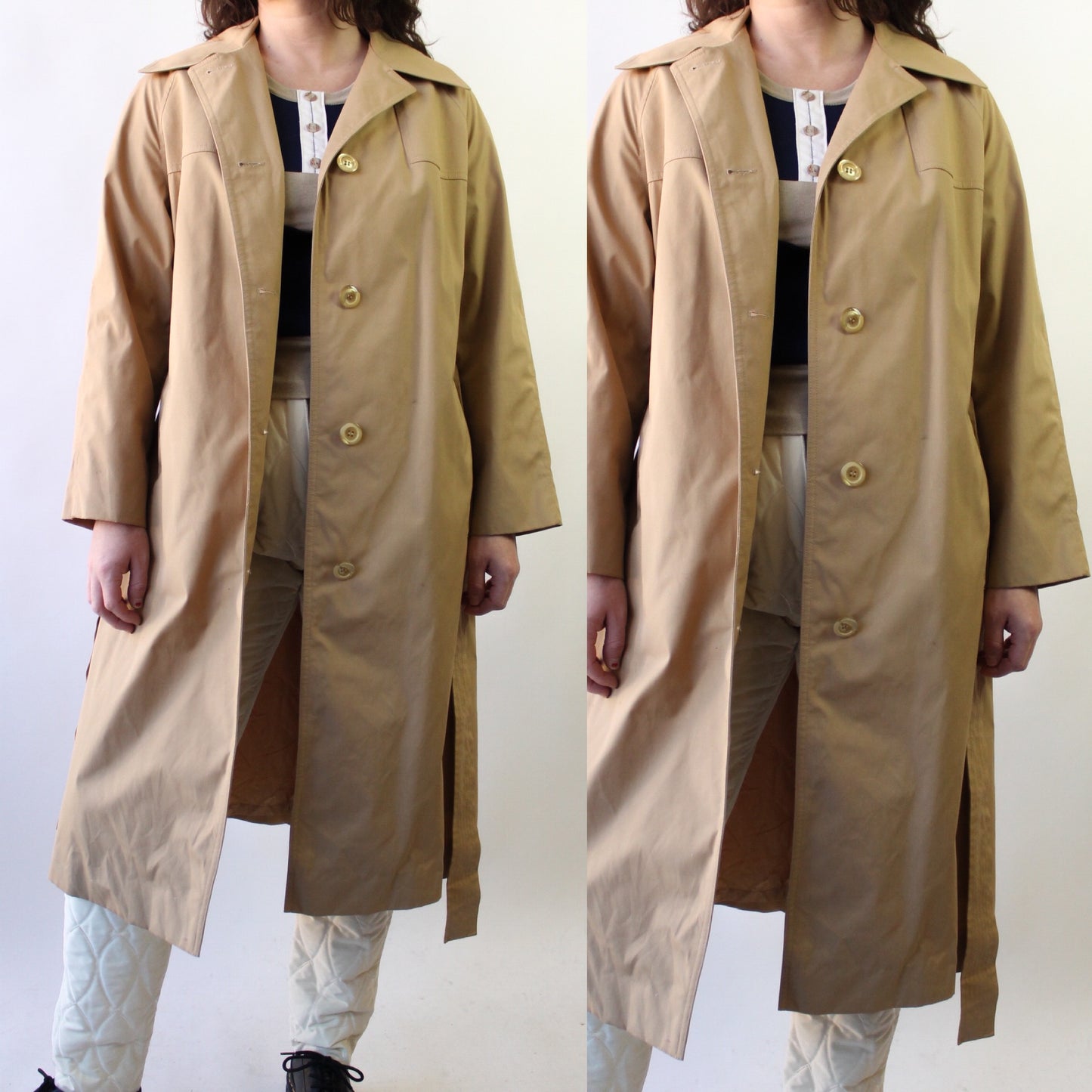 80s Classic Belted Trench