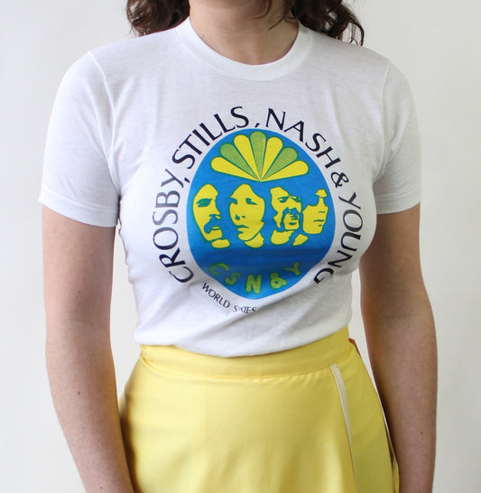 70s Crosby Stills Nash & Young World Series of Rock Tee