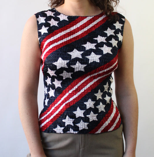 90s Stars & Stripes Crinkle Tank
