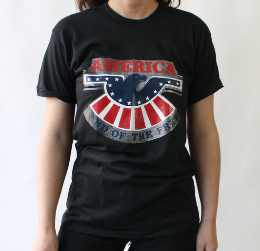 80s America Land of the Free Iron On Graphic Tee