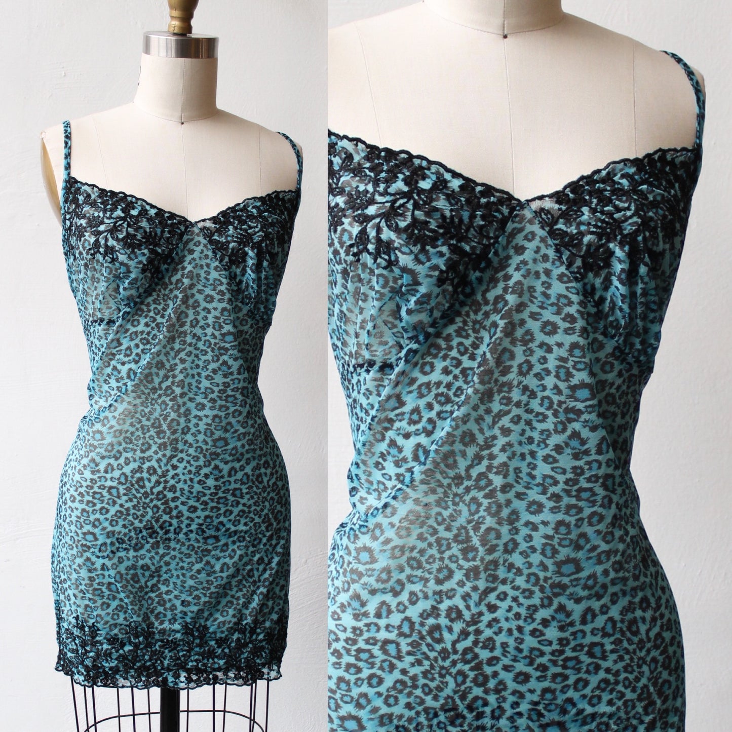 Y2K Victoria's Secret Sheer Cheetah Slip