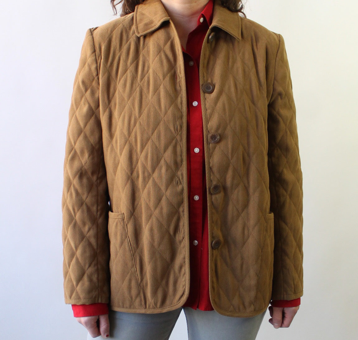 90s Ribbed & Quilted Classic Country Jacket