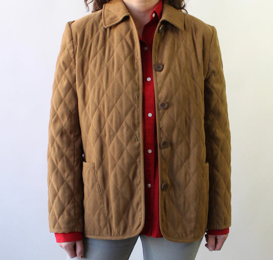 90s Ribbed & Quilted Classic Country Jacket