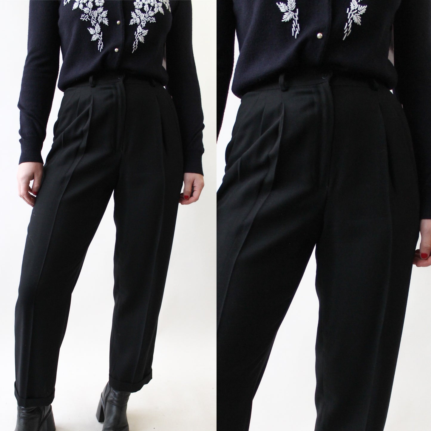 90s DKNY Slinky Wool Trousers