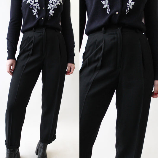 90s DKNY Slinky Wool Trousers
