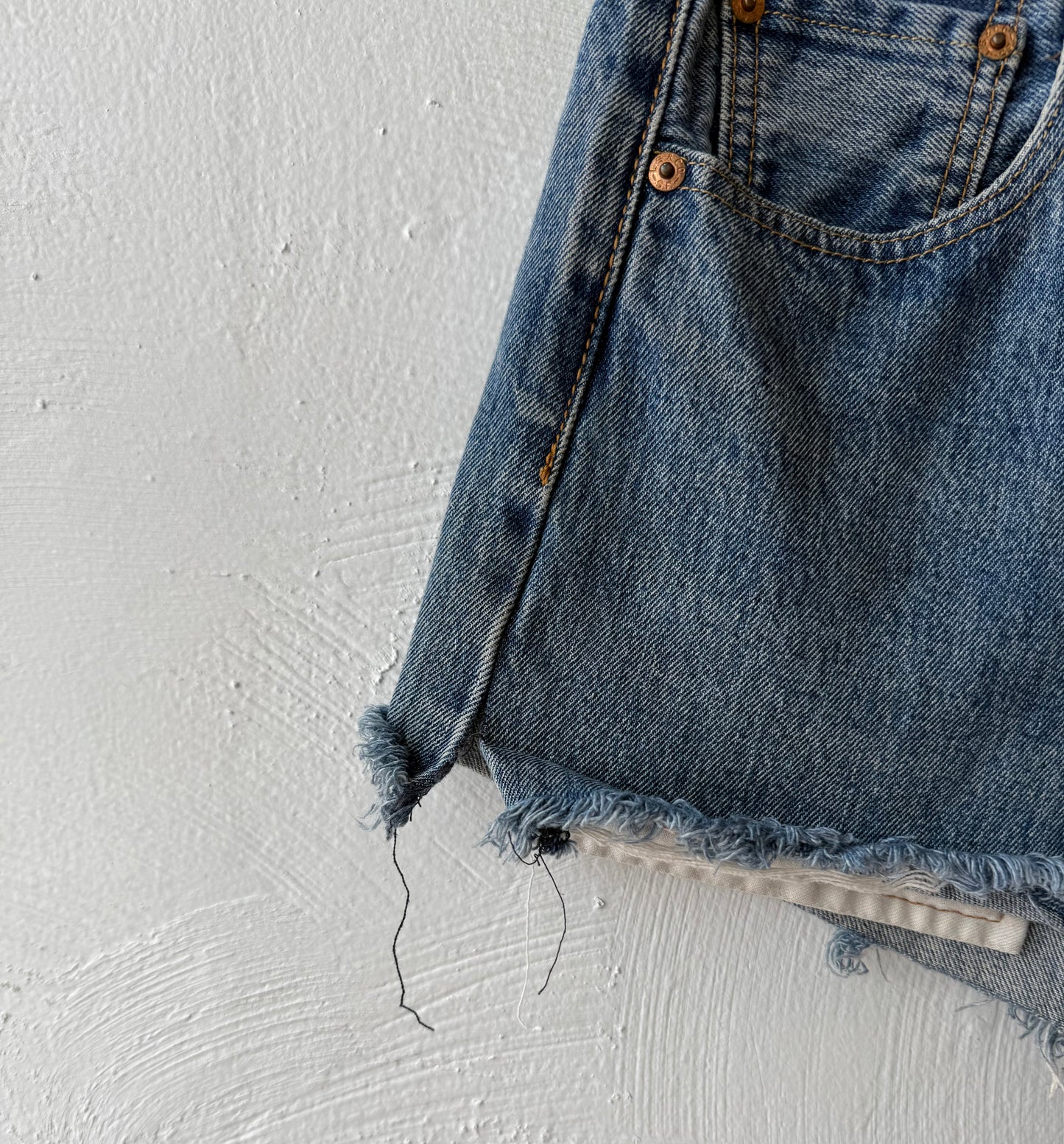 Reworked Levis Button Fly Cut Off Jean Shorts