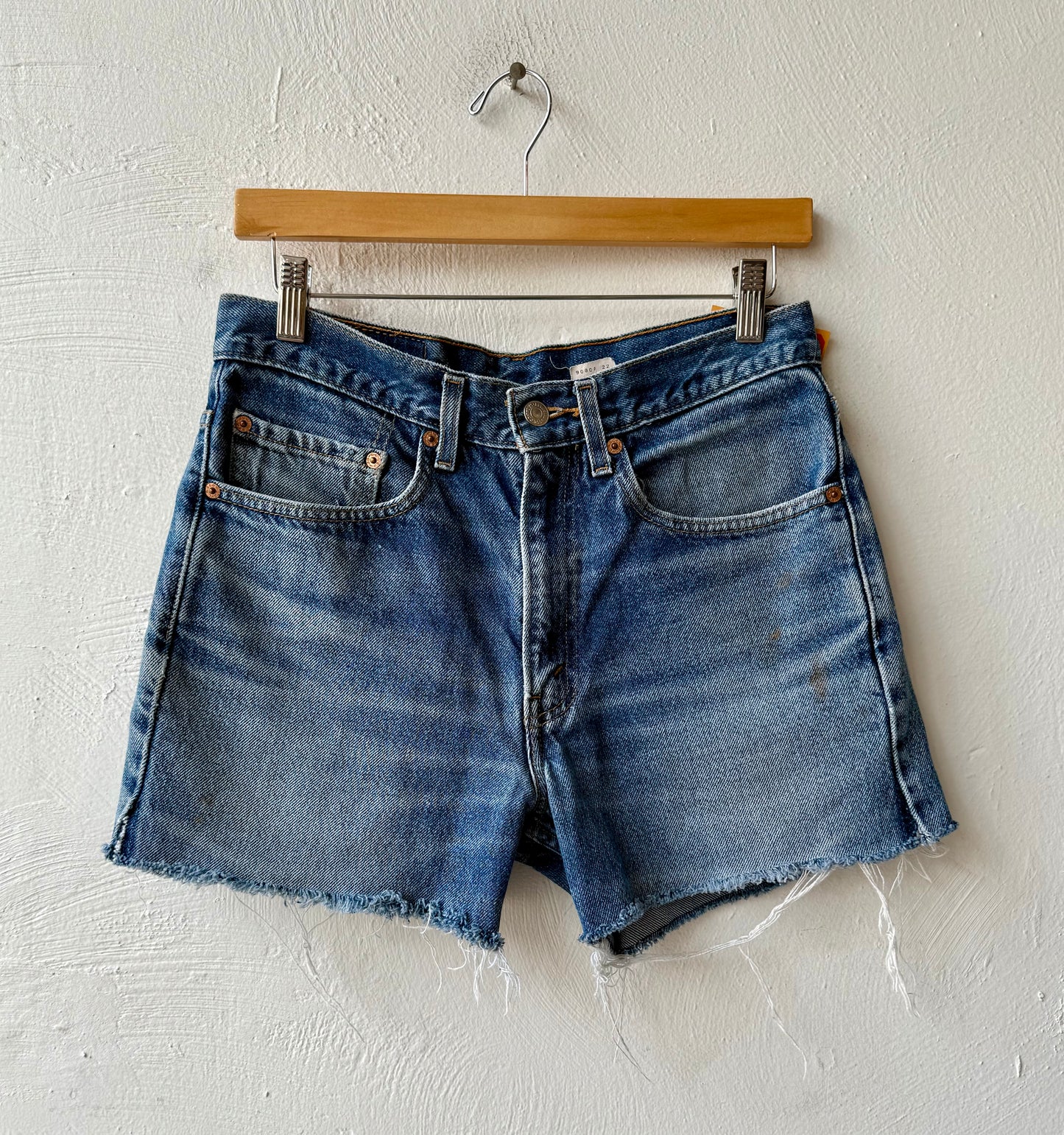 Reworked Cut Off Levis Classic Denim Shorts