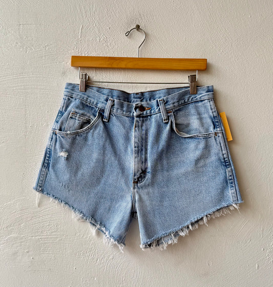 Reworked Cut Off Rustler Jean Shorts