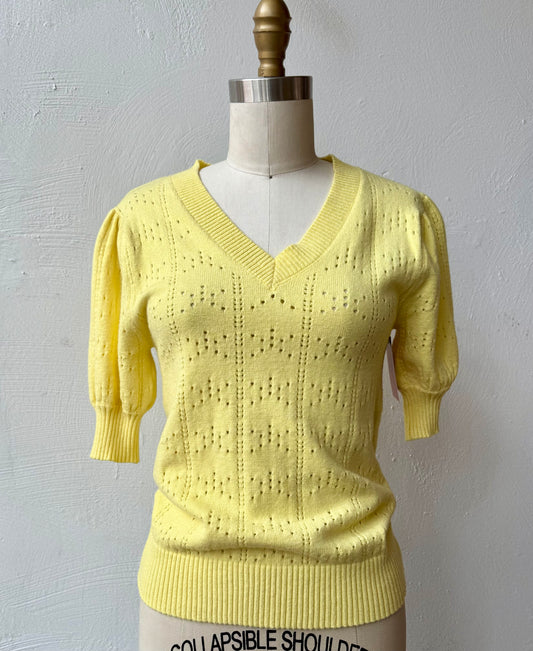 CRNT Old Style Yellow Knit Top