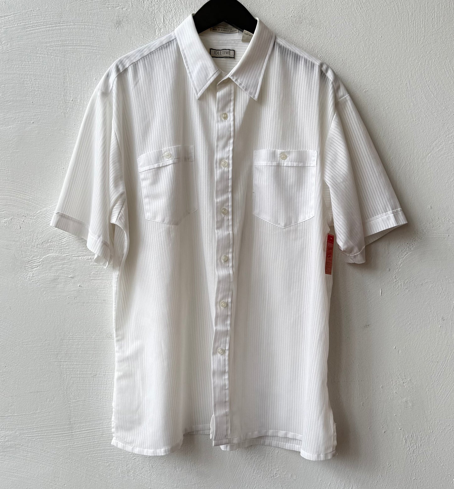 90s Idletime Ribbed Look Short Sleeve Shirt