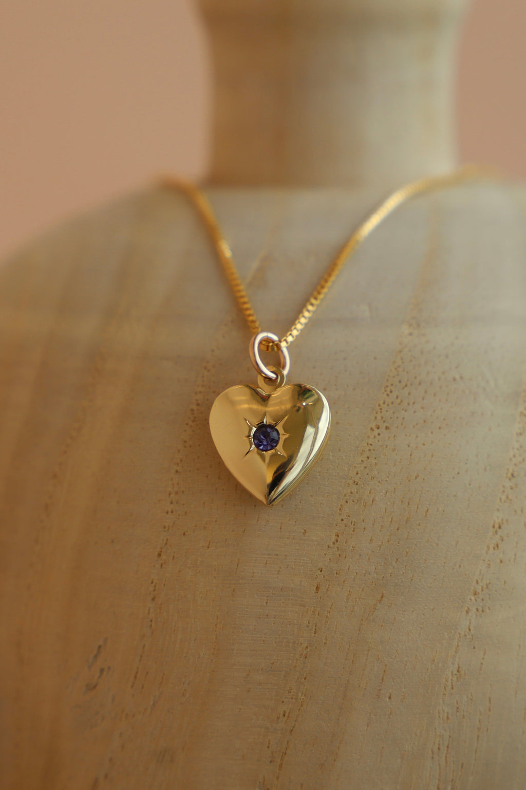 Amethyst Heart Locket