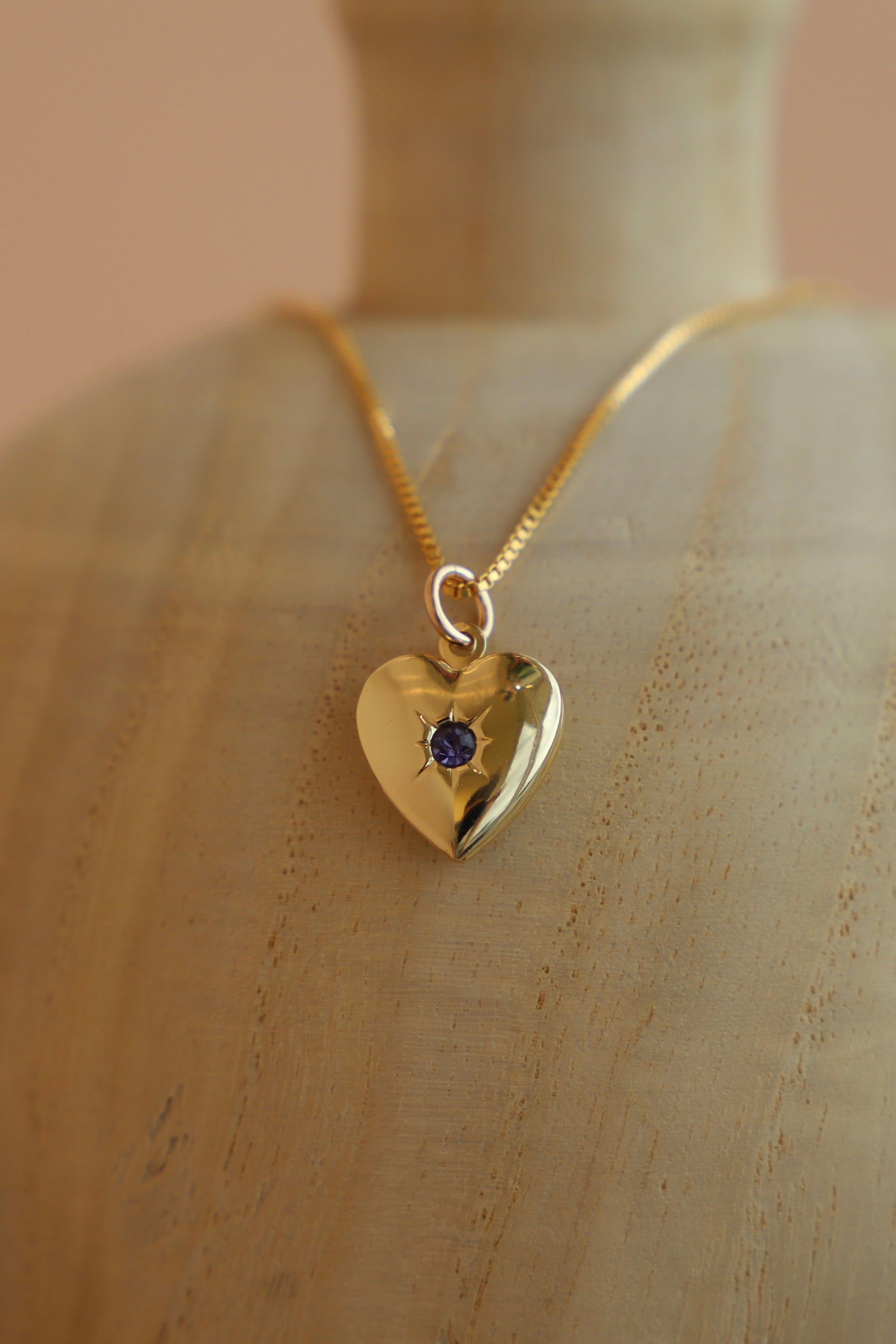 Amethyst Heart Locket