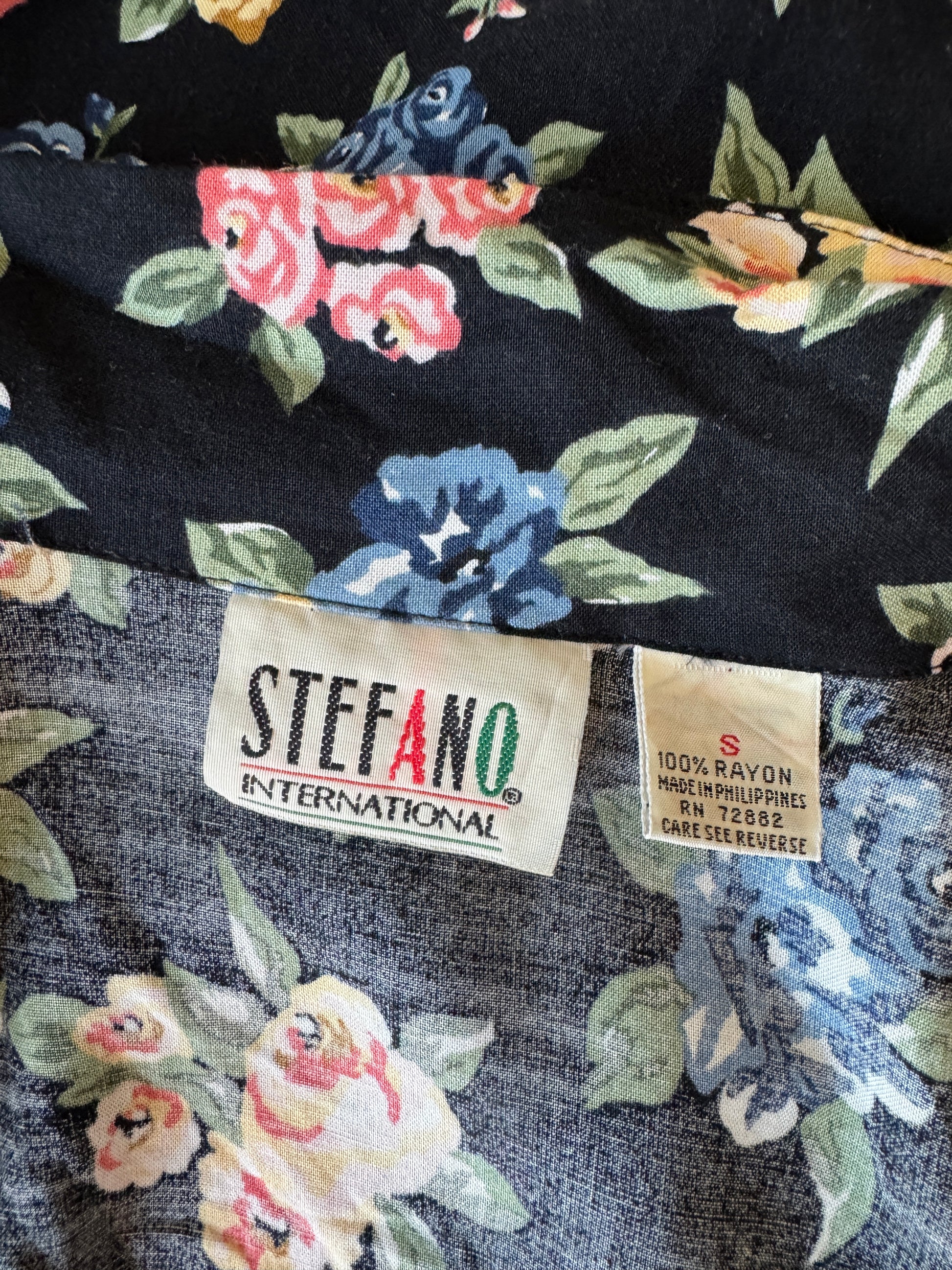 90s Floral Mini Wrap Dress
