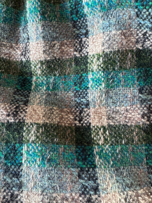 50s Handmade Wooly Plaid Skirt
