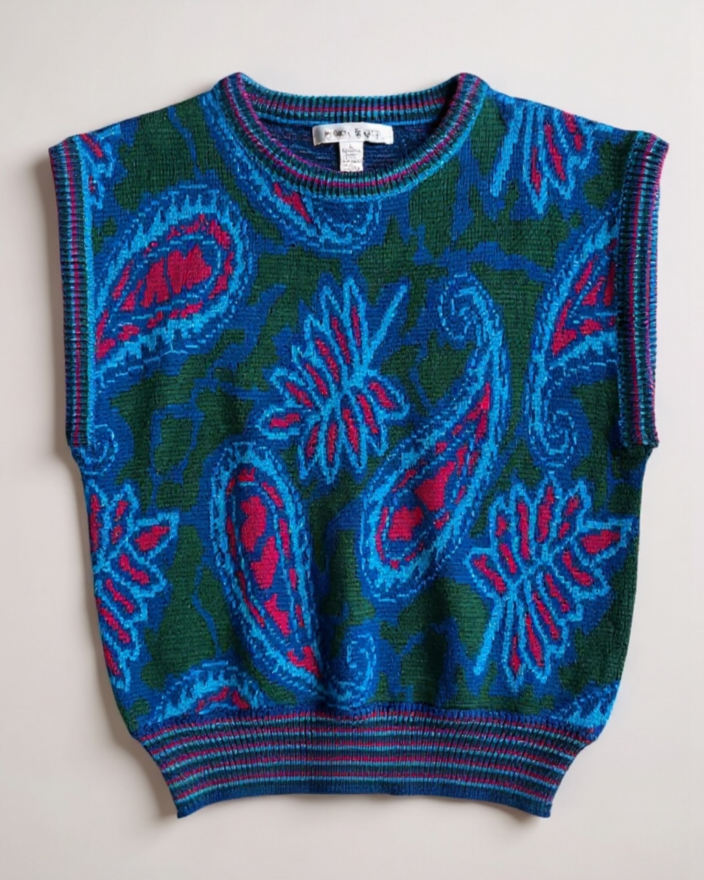 90s Paisley Sweater Vest