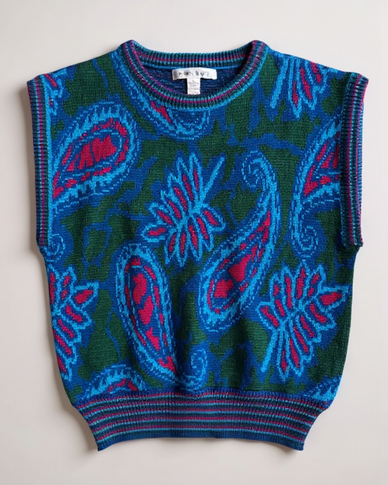 90s Paisley Sweater Vest