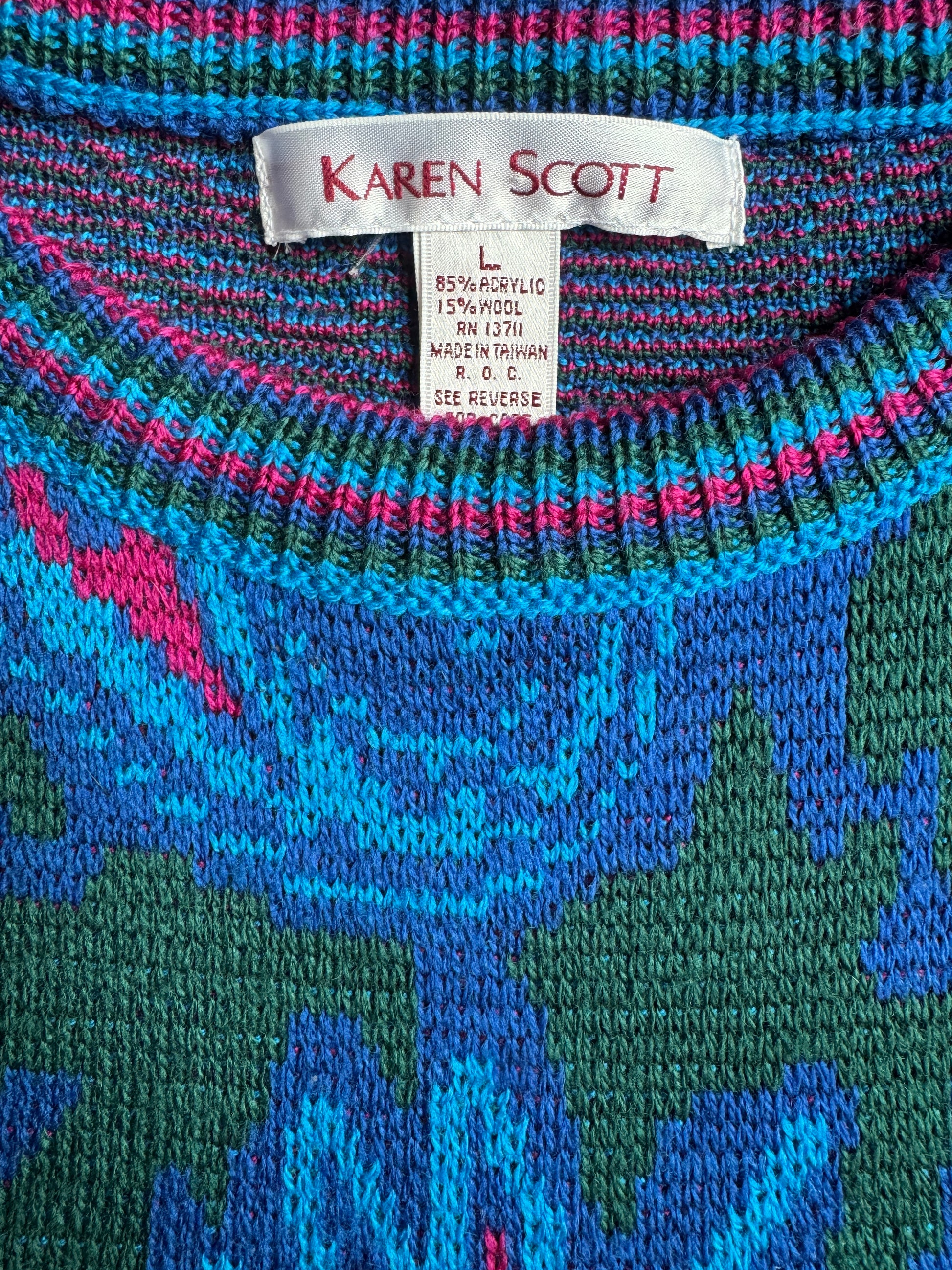 90s Paisley Sweater Vest