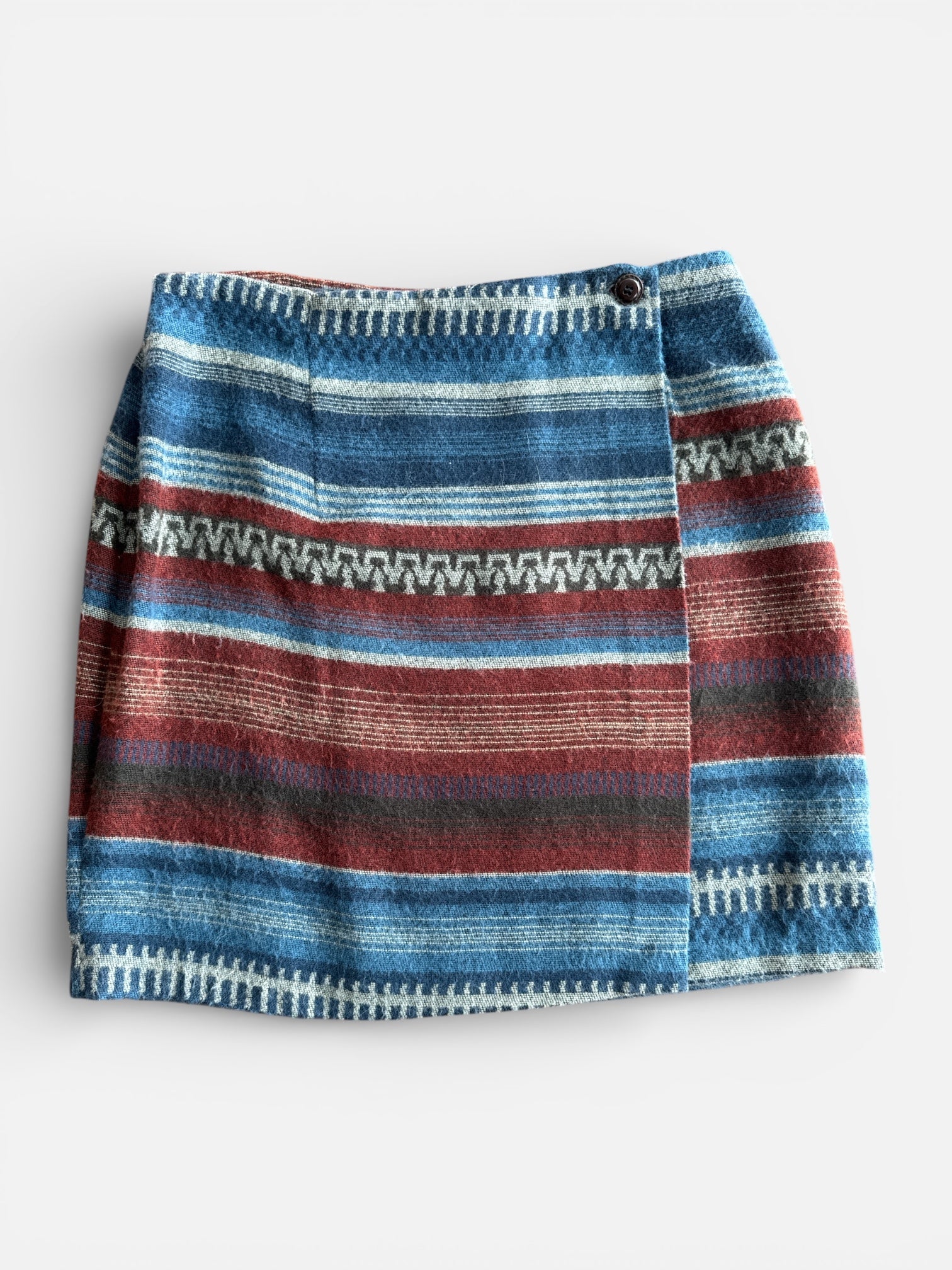 90s Fuzzy Horse Blanket Wrap Skirt