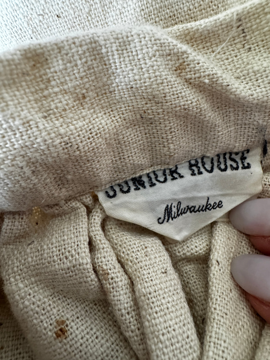 60s Flour Sack Skirt with Rosette Pockets