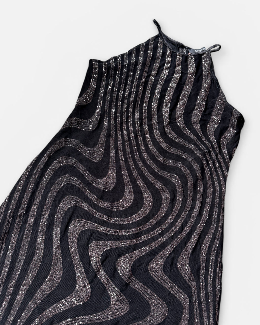 90s Swirly Glitter Maxi Dress