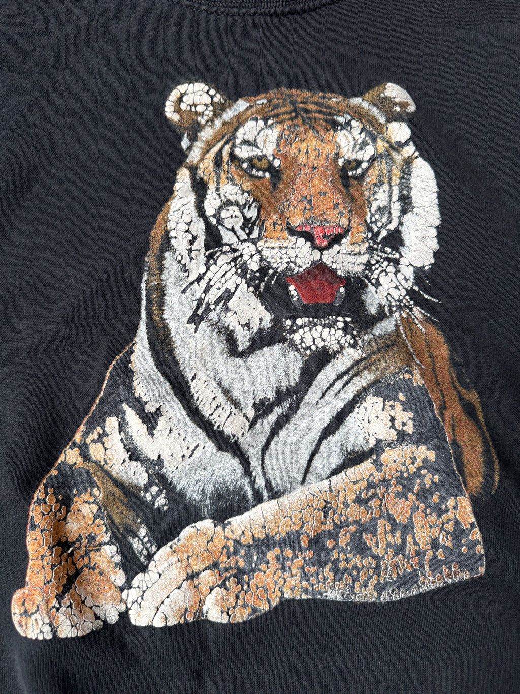 90s Distressed Tiger Sweatshirt
