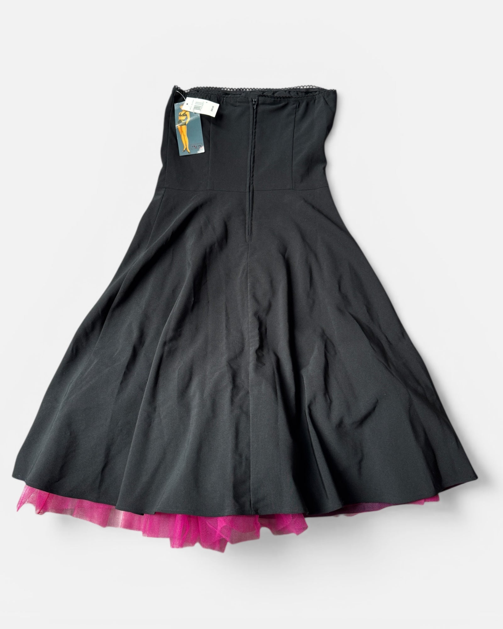 Y2K does 50s Deadstock Embellished Party Dress with Pink Tulle