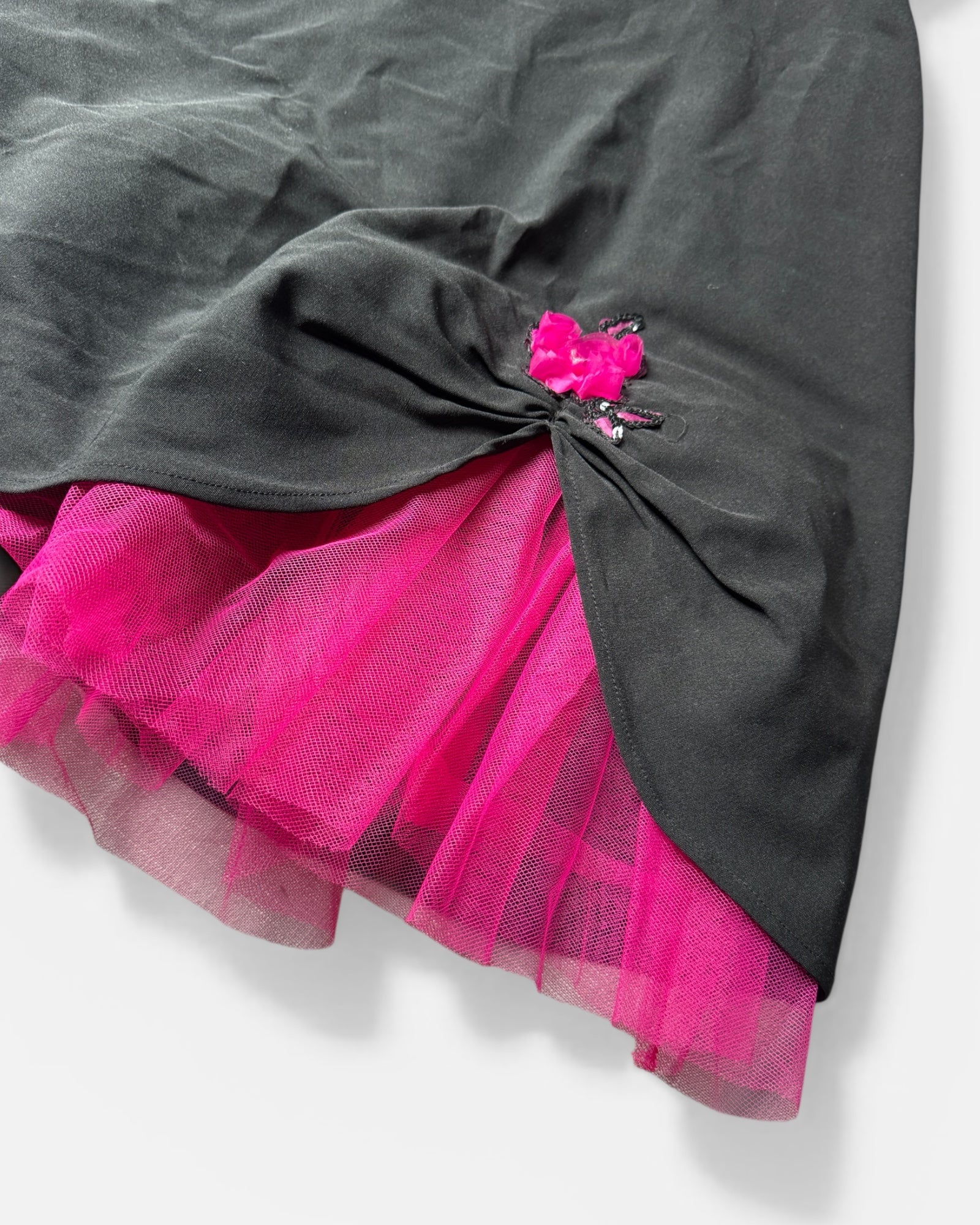 Y2K does 50s Deadstock Embellished Party Dress with Pink Tulle