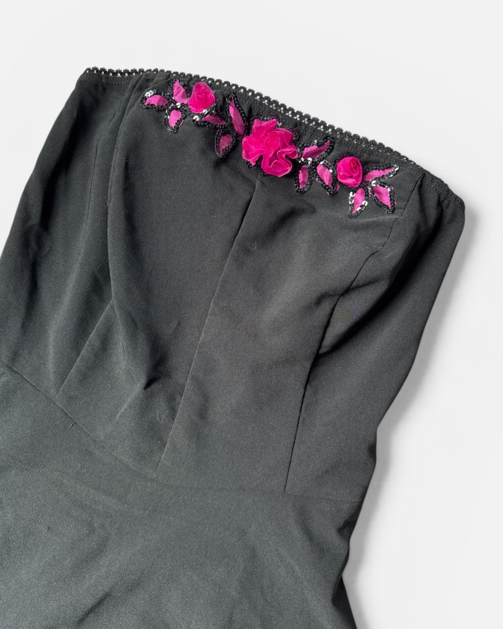 Y2K does 50s Deadstock Embellished Party Dress with Pink Tulle