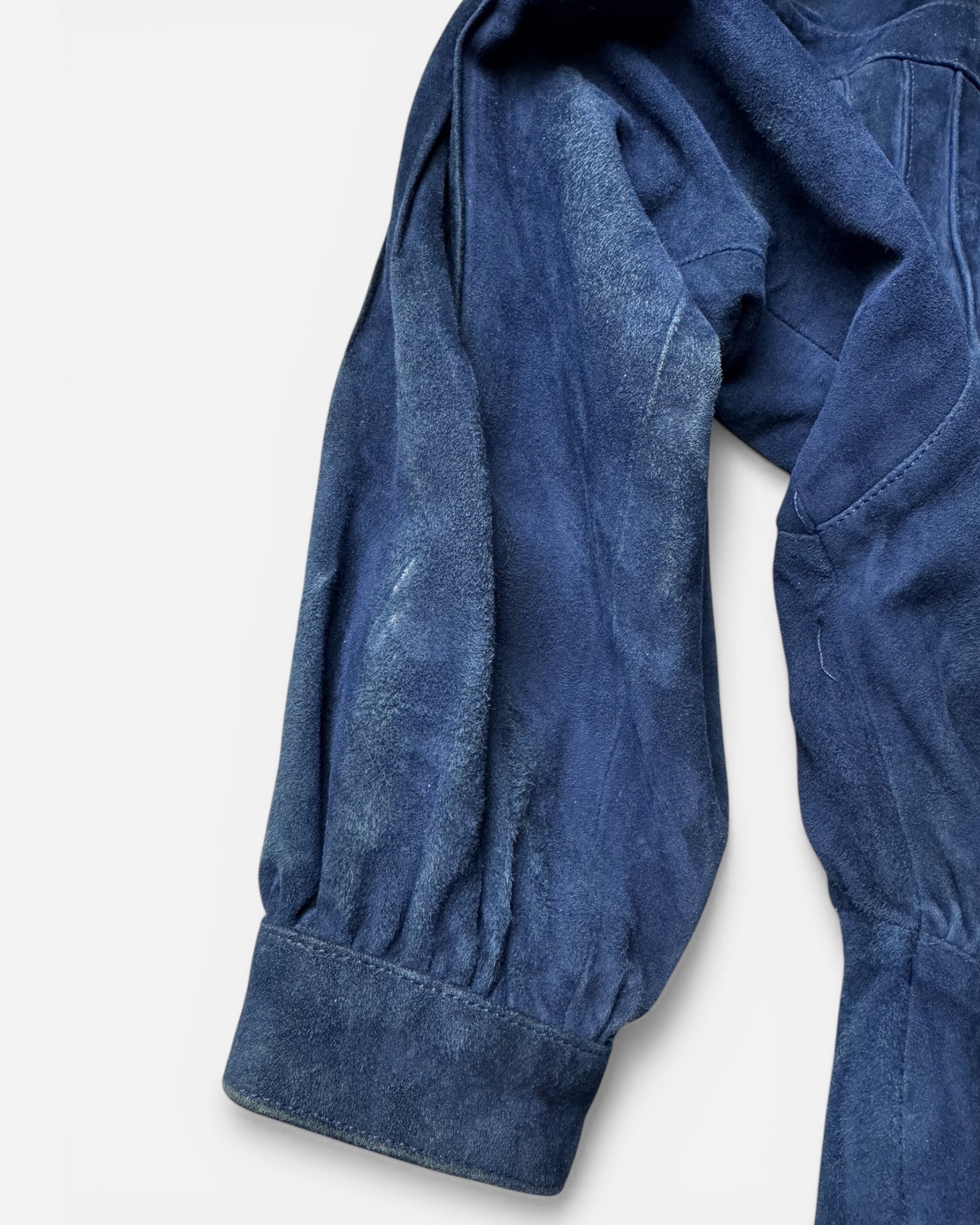 80s Italian Blue Suede Jacket