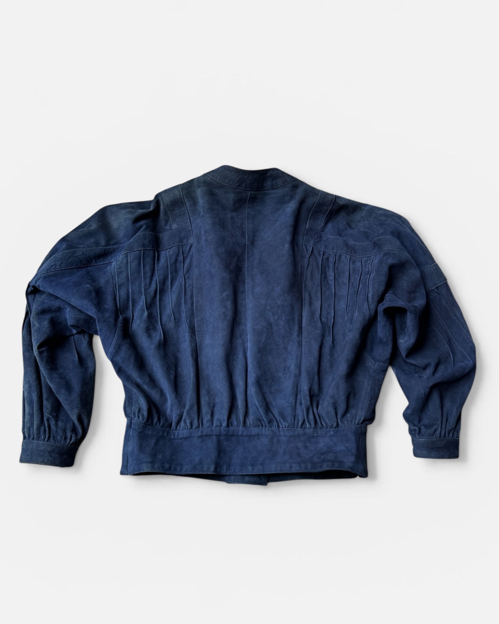80s Italian Blue Suede Jacket
