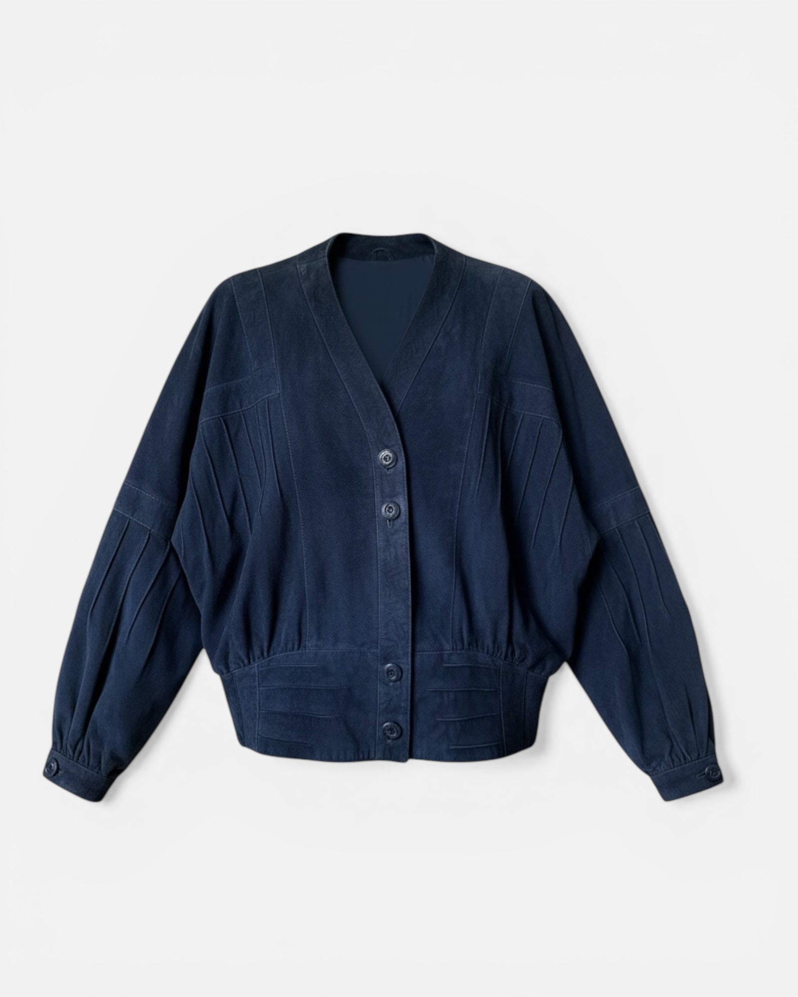 80s Italian Blue Suede Jacket