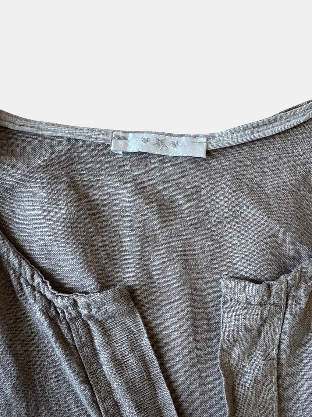 CRNT Italian Linen Tunic with Brassy Button
