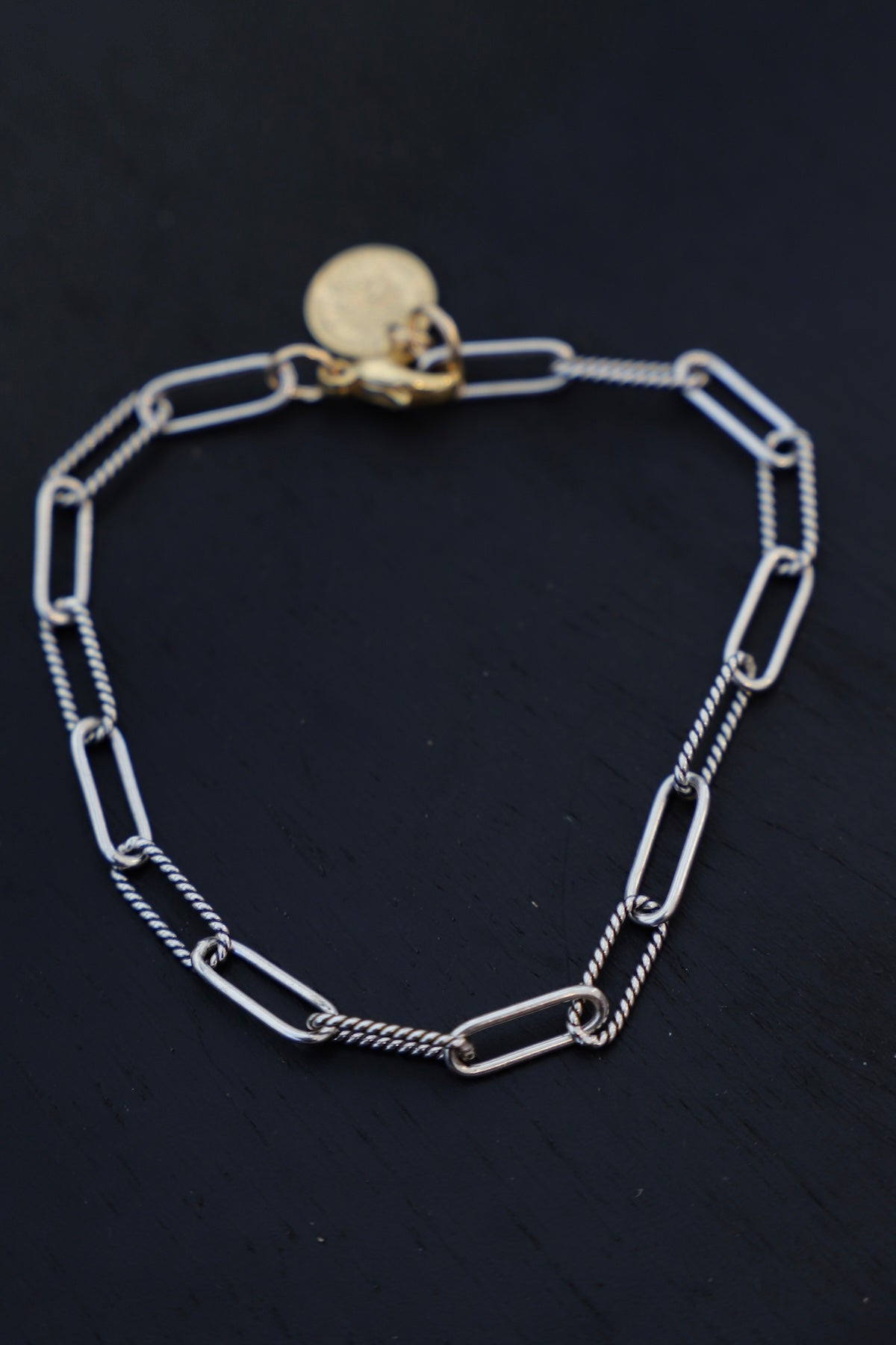 Cecilia Chain Bracelet- Antique Silver