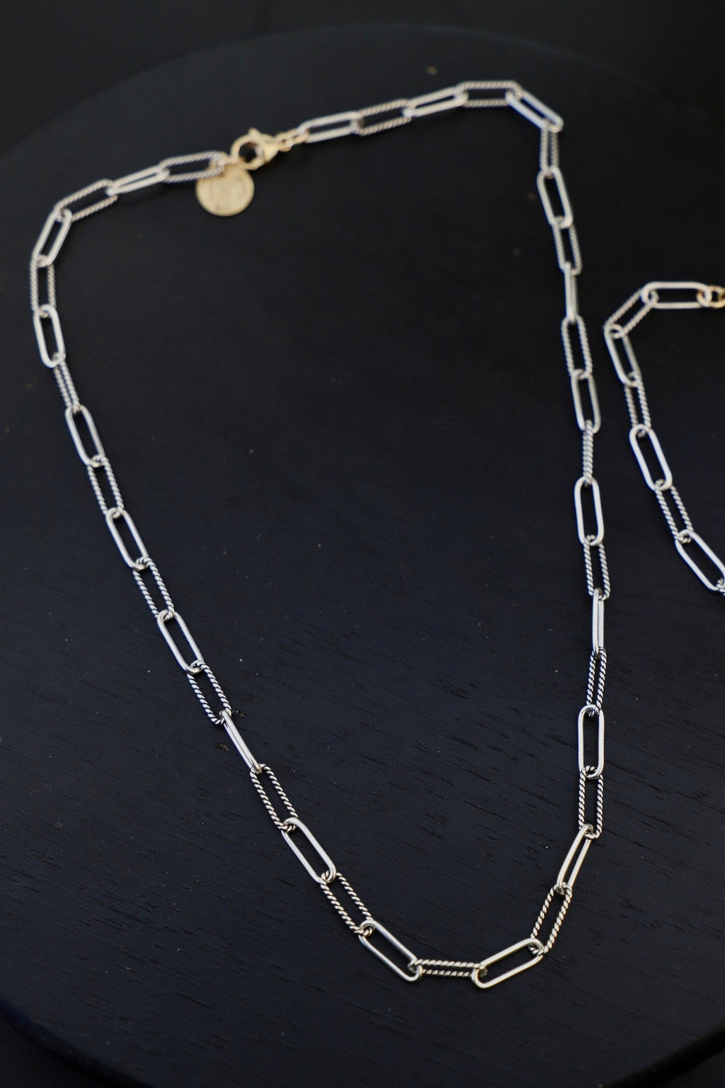 Cecilia Paperclip Chain - Antique Silver