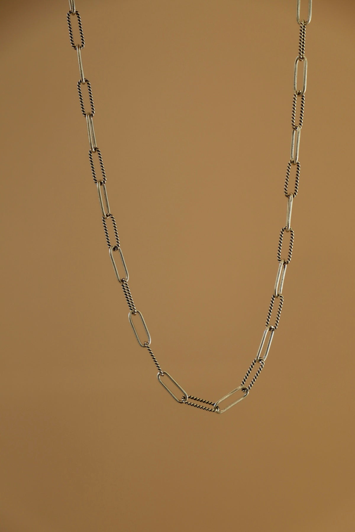 Cecilia Paperclip Chain - Antique Silver