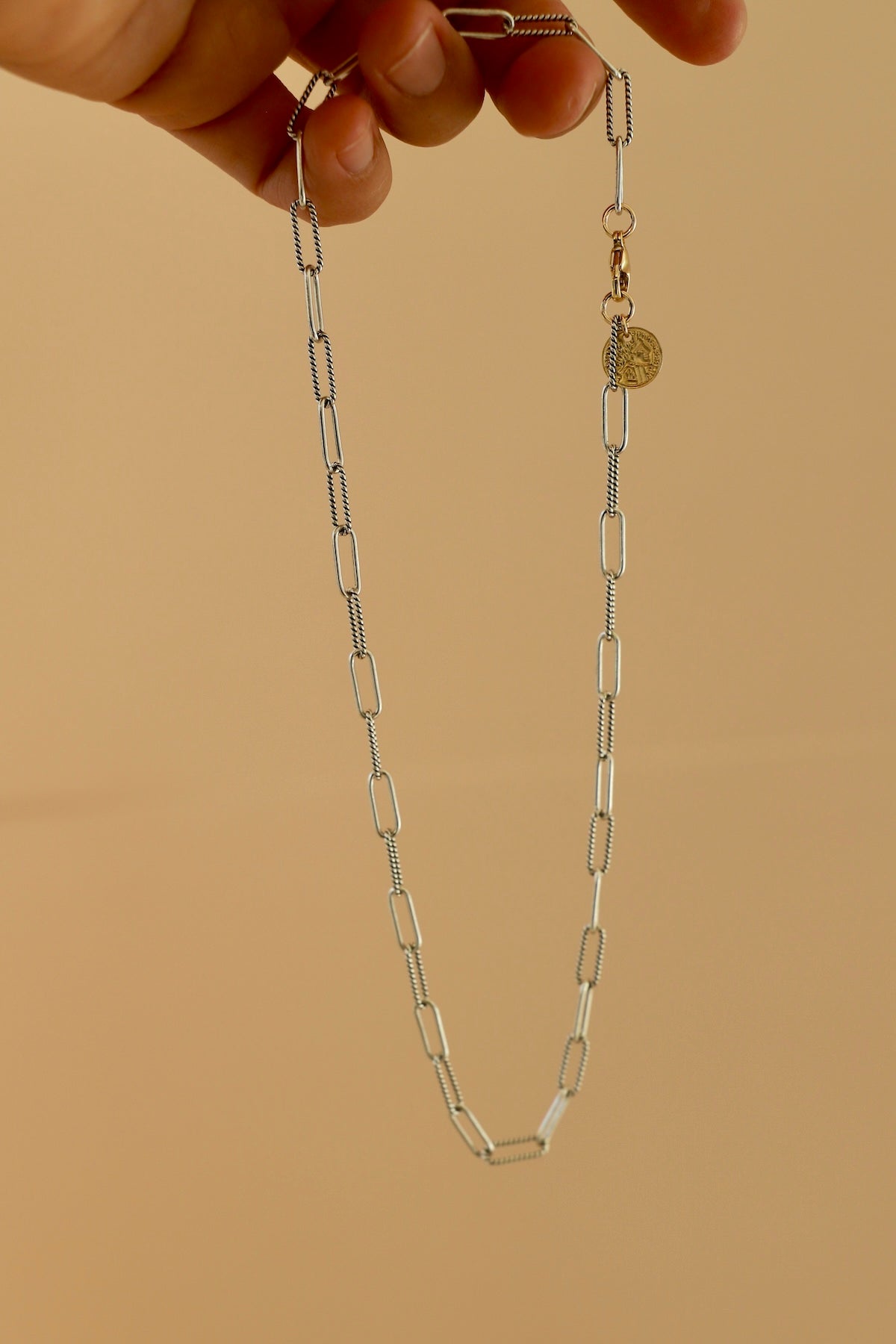 Cecilia Paperclip Chain - Antique Silver