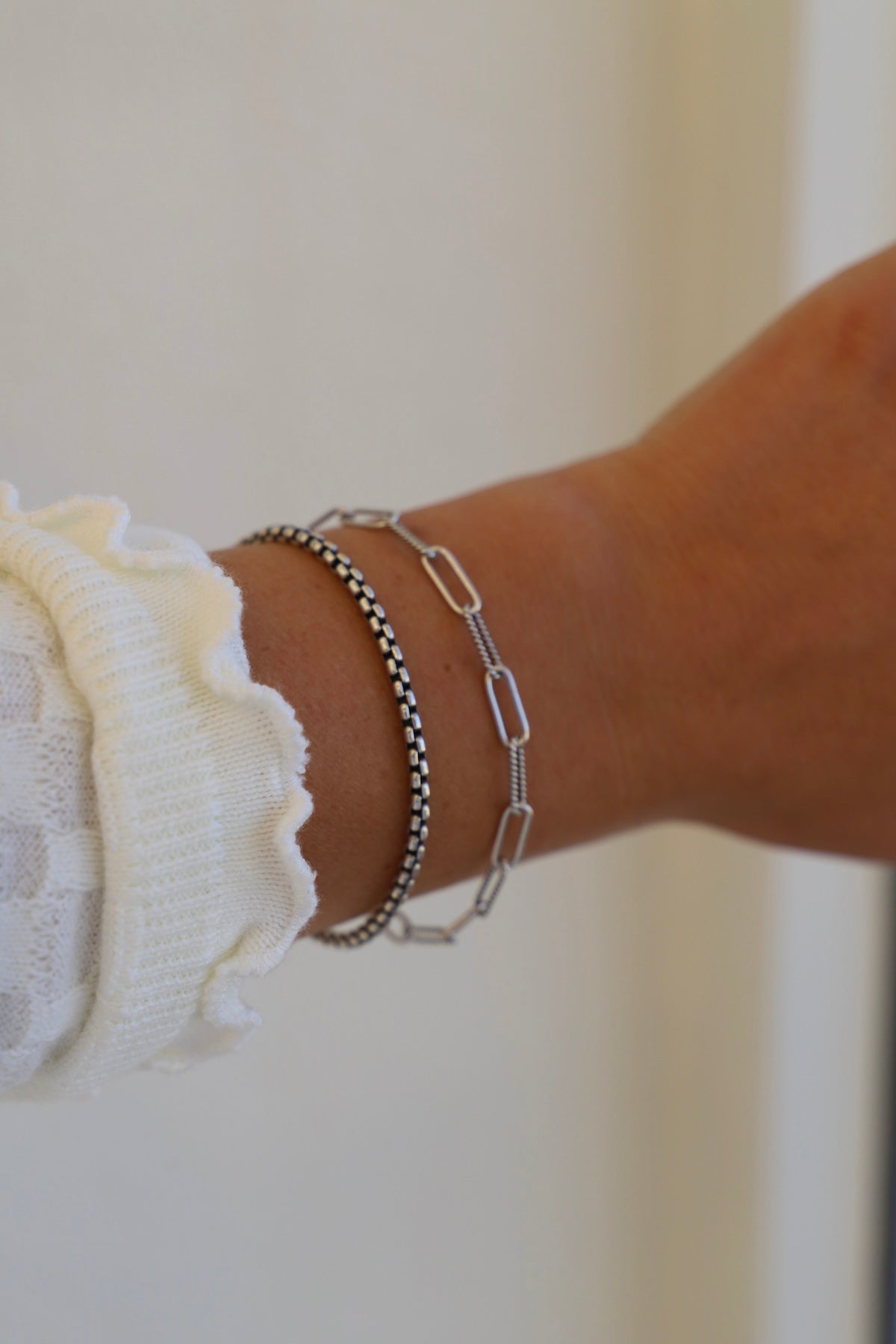 Cecilia Chain Bracelet- Antique Silver