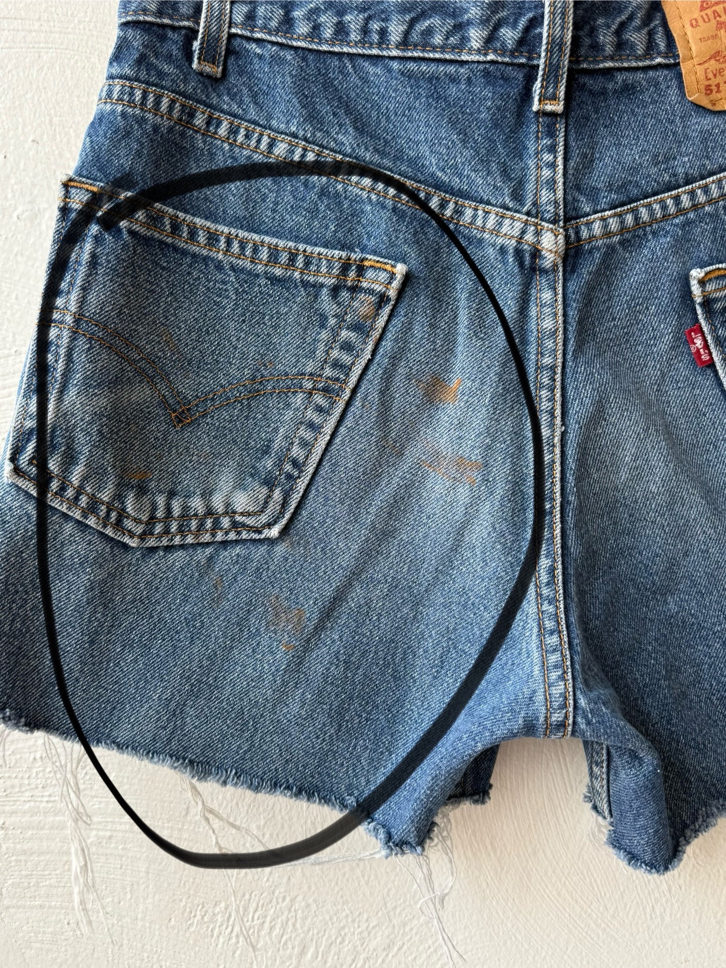 Reworked Cut Off Levis Classic Denim Shorts