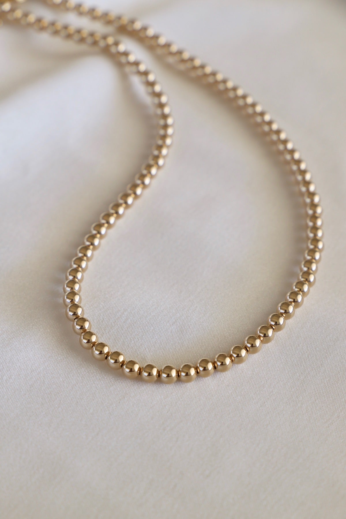 Gold Filled 5mm Bead Necklace
