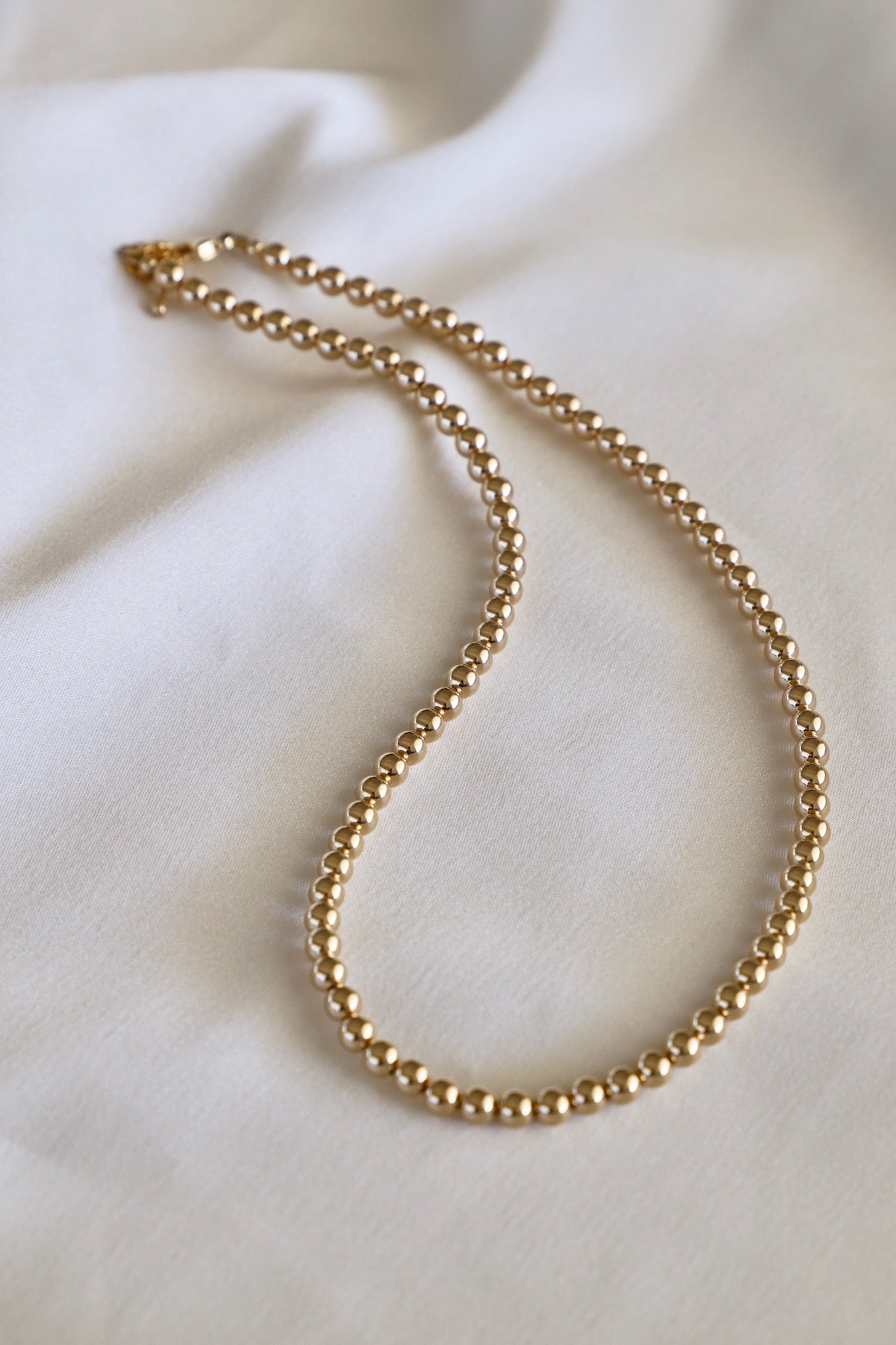 Gold Filled 5mm Bead Necklace