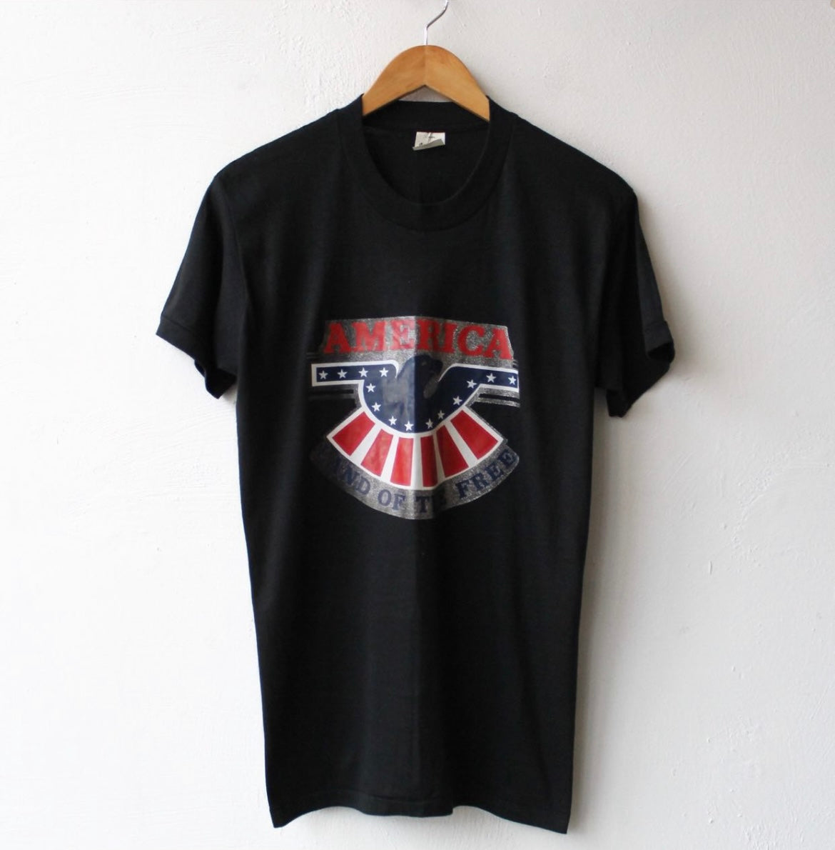 80s America Land of the Free Iron On Graphic Tee