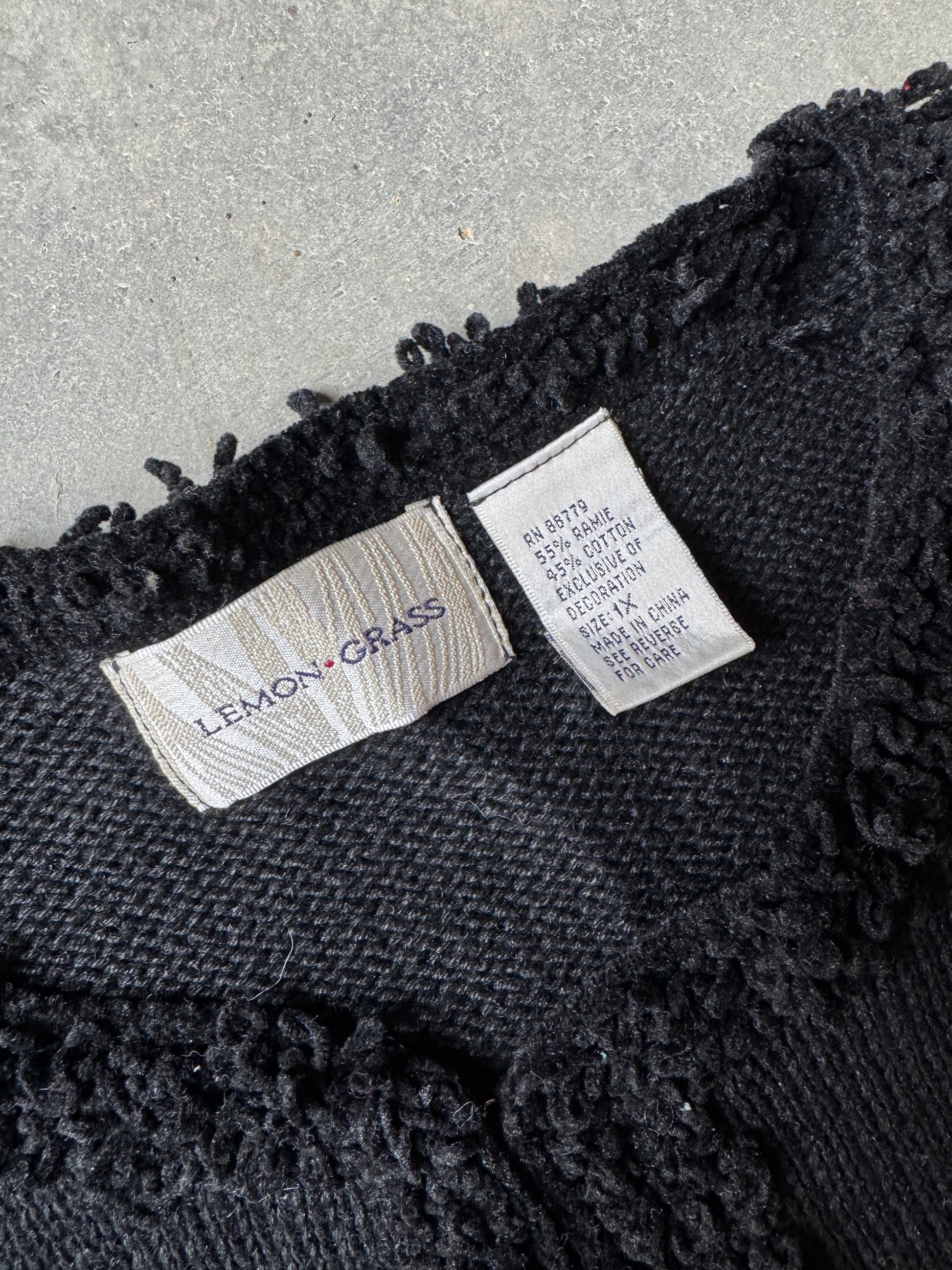 90s Fringey Christmas Candles Cardigan