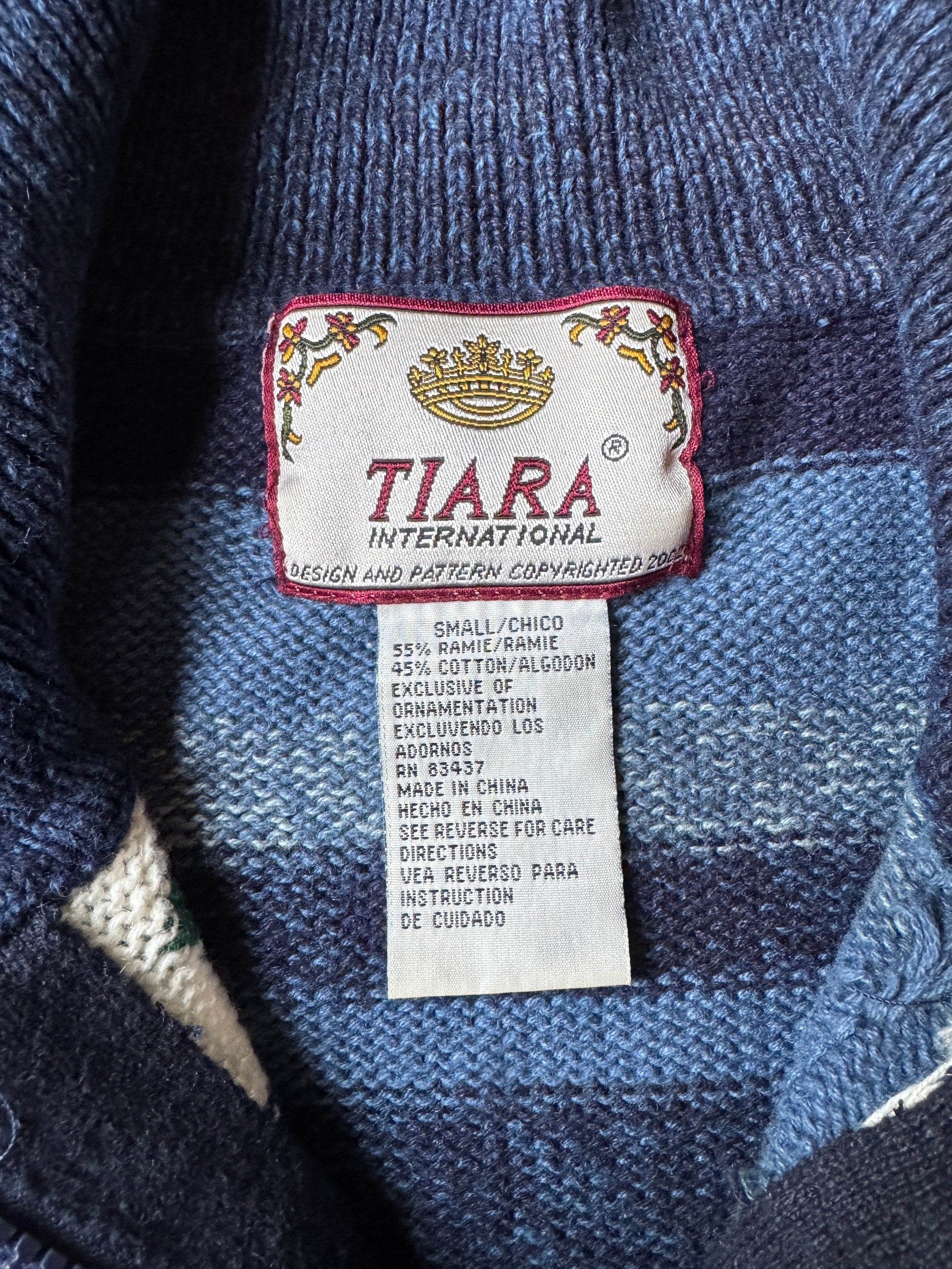 Y2K Tiara Snowman Cadigan