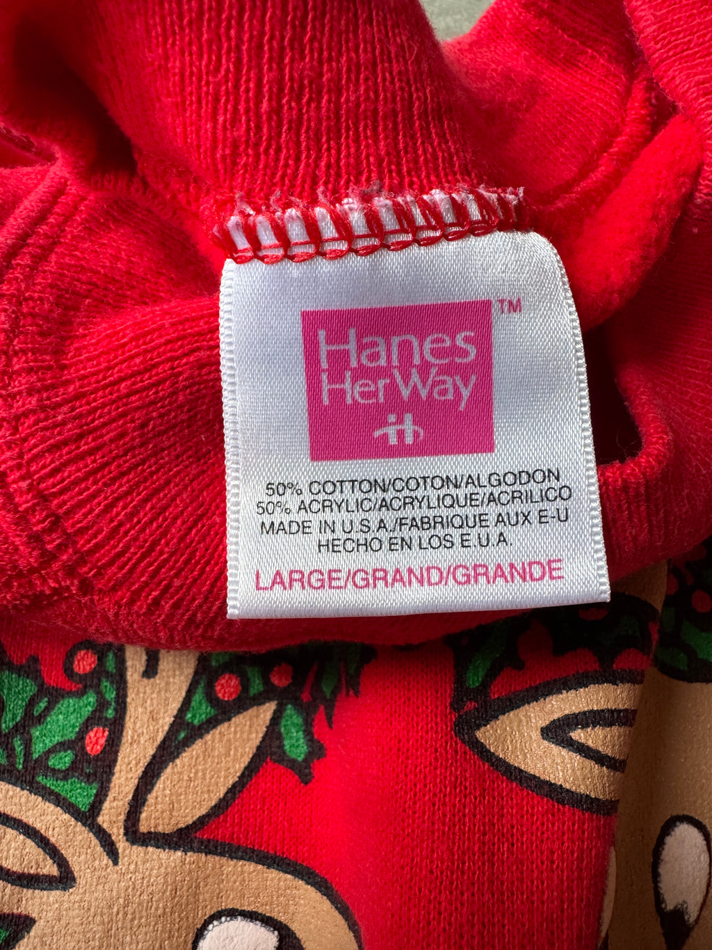 90s Gifty Reindeer Glitter Christmas Sweatshirt