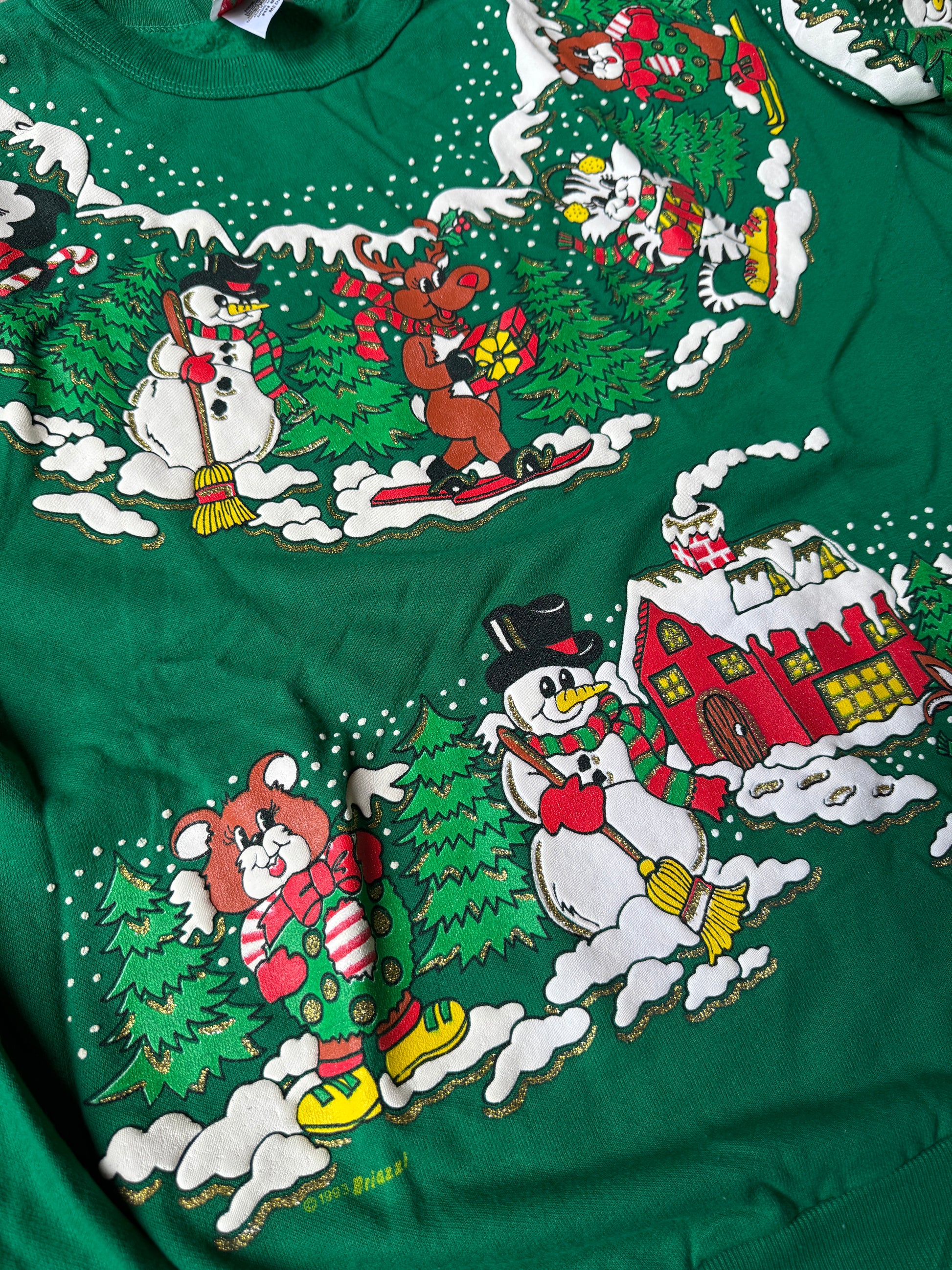 90s Puffy Cartoon Christmas Sweatshirt