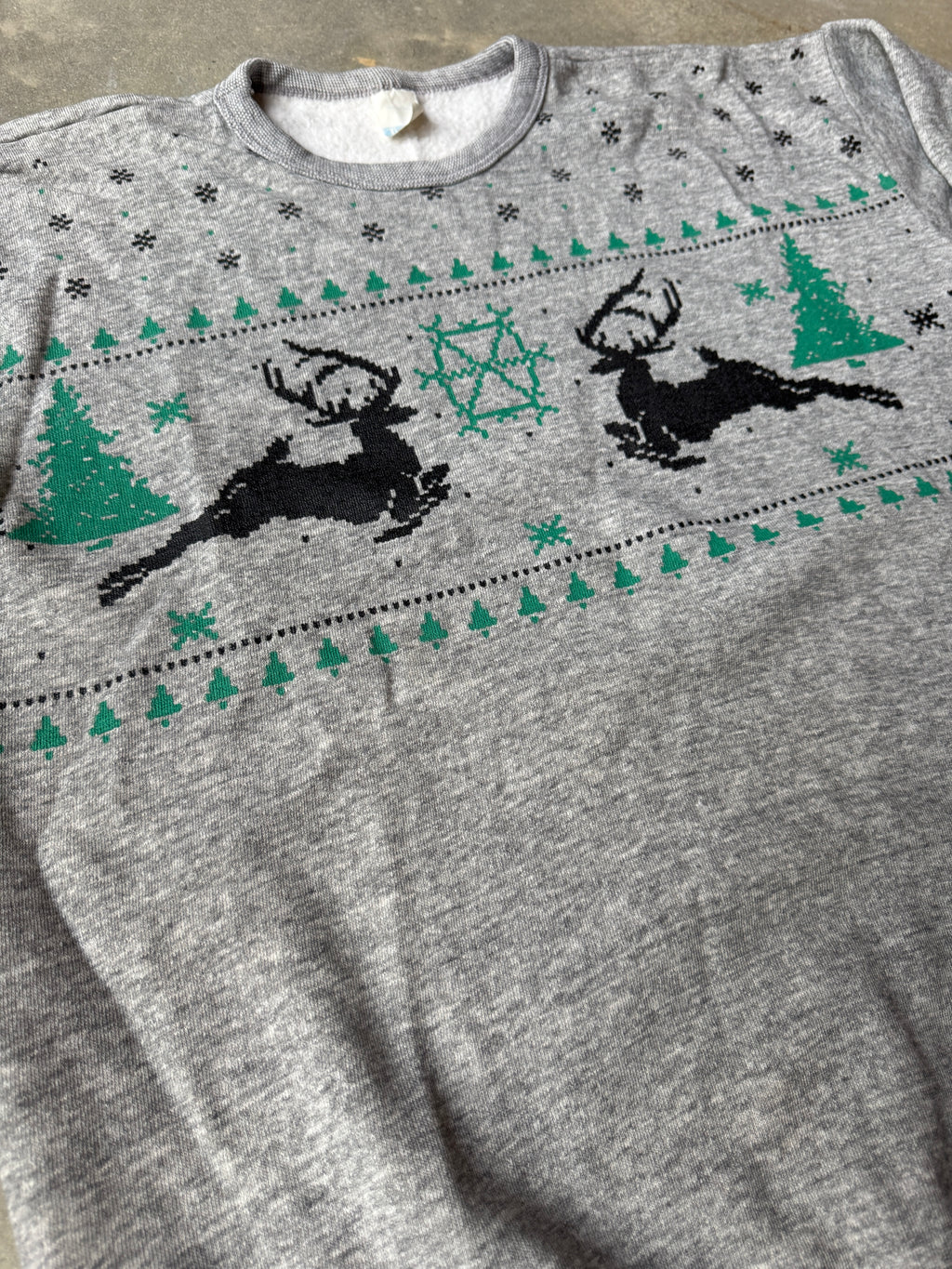 80s Tultex Reindeer Christmas Sweatshirt