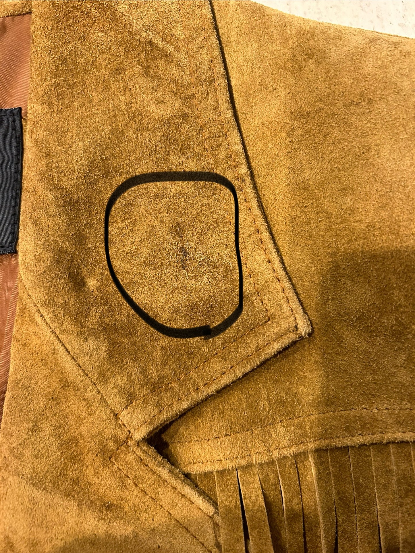 90s Classic Western Suede Fringe Jacket