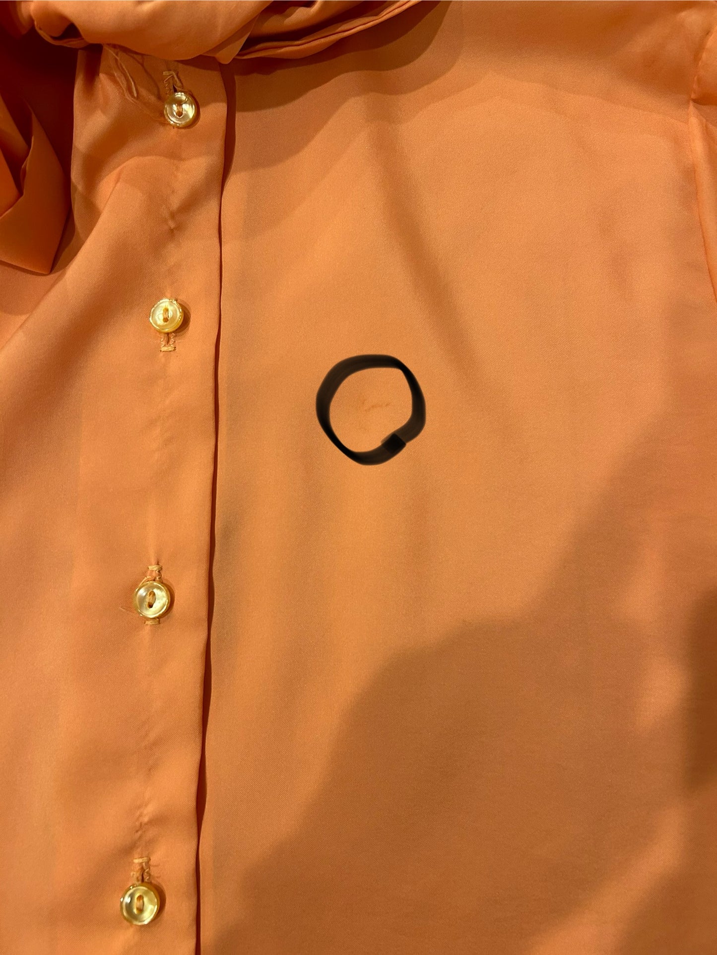 80s Peach Bow Blouse